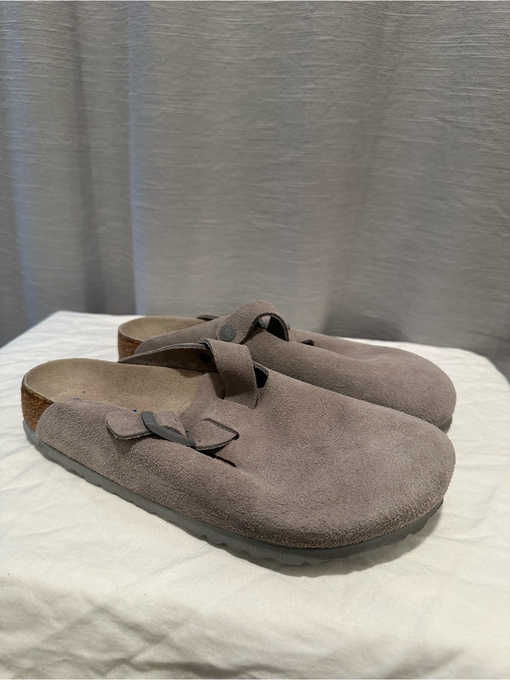 Birkenstock Boston Soft Footbed - Suede (Unisex) Stone Coin - Picture 6 of 6